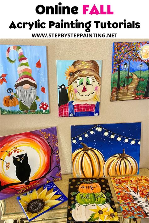 easy fall paintings step by step